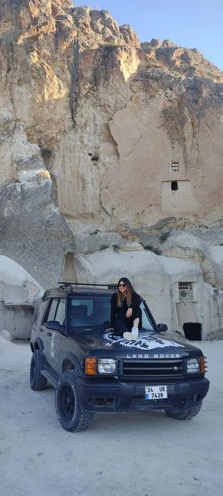 Cave dwellings carved into the rock in North Cappadocia