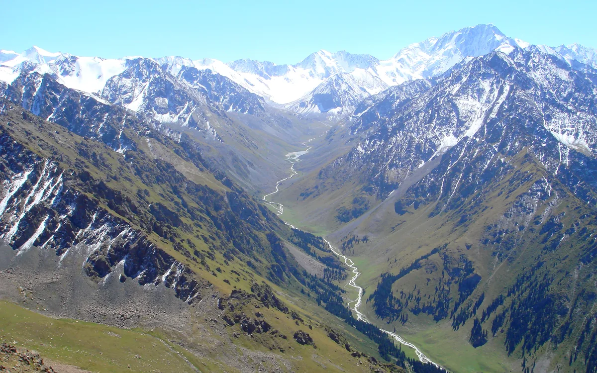 The Terskey Alatau range seen from a high pass